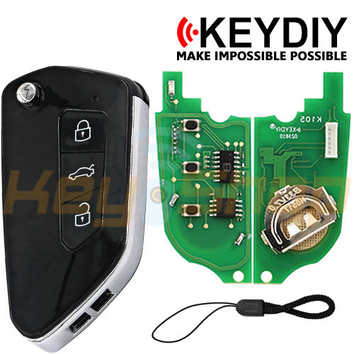 KeyDIY Volkswagen/Skoda/Seat/CupraStyle Wired Universal Flip Remote K