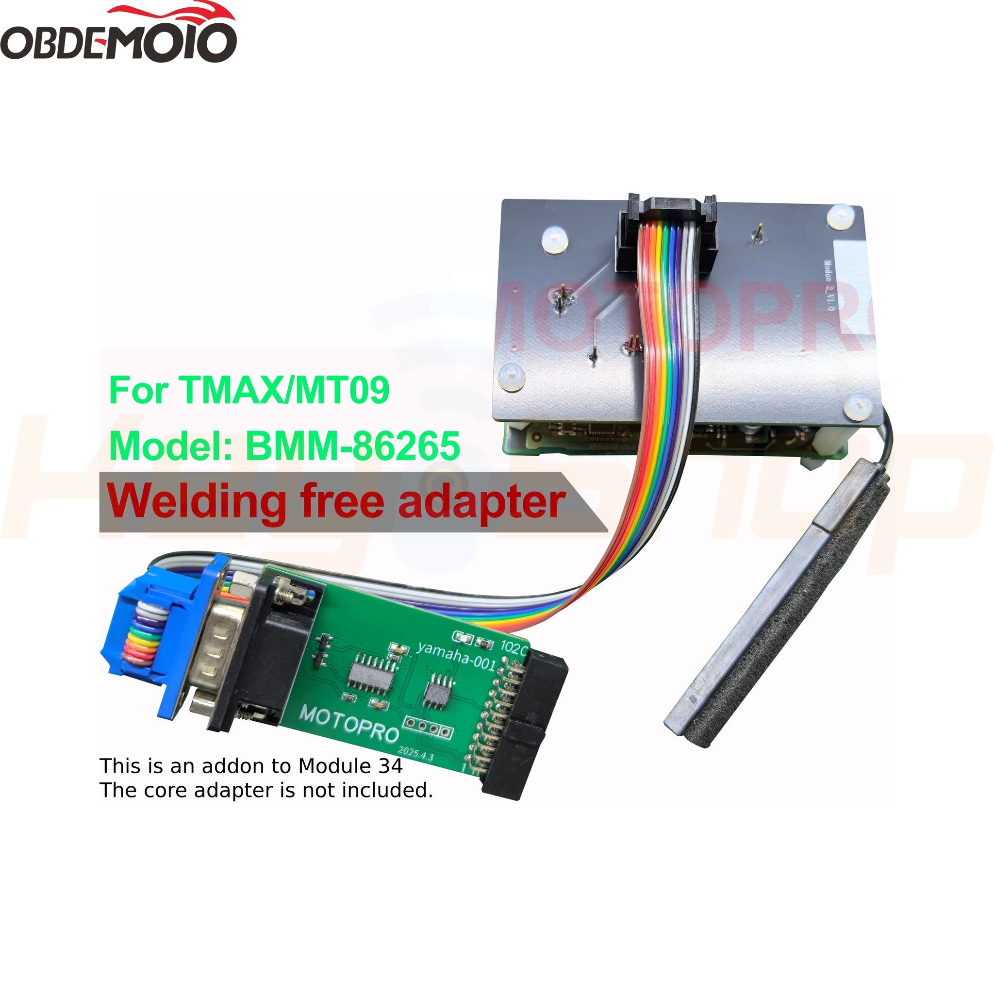 MOTOPRO Module 34 Addon: Welding/Solder-Free 2023+ TMAX / MT09 / NMAX