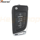 Xhorse Volkswagen / Skoda / Seat MQB-Style Wired Universal Flip Remote Key | 4-Buttons | VVDI | XKM800