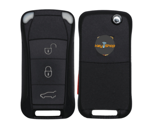 2004-2009 Porsche Cayenne Smart Flip Key | 3-Buttons | HU66 | 434MHz (Aftermarket)