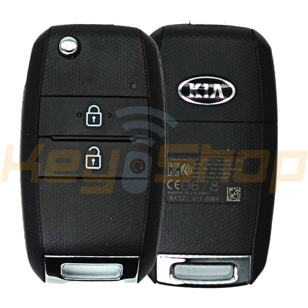 2015-2016 Kia Picanto Flip Remote Key | ID4A | 2-Buttons | 433MHz | 1Y600 (OEM)
