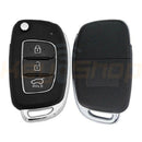 Flip Remote Key Shell / Hyundai / 3 Buttons / HYN14 / Left Side Blade