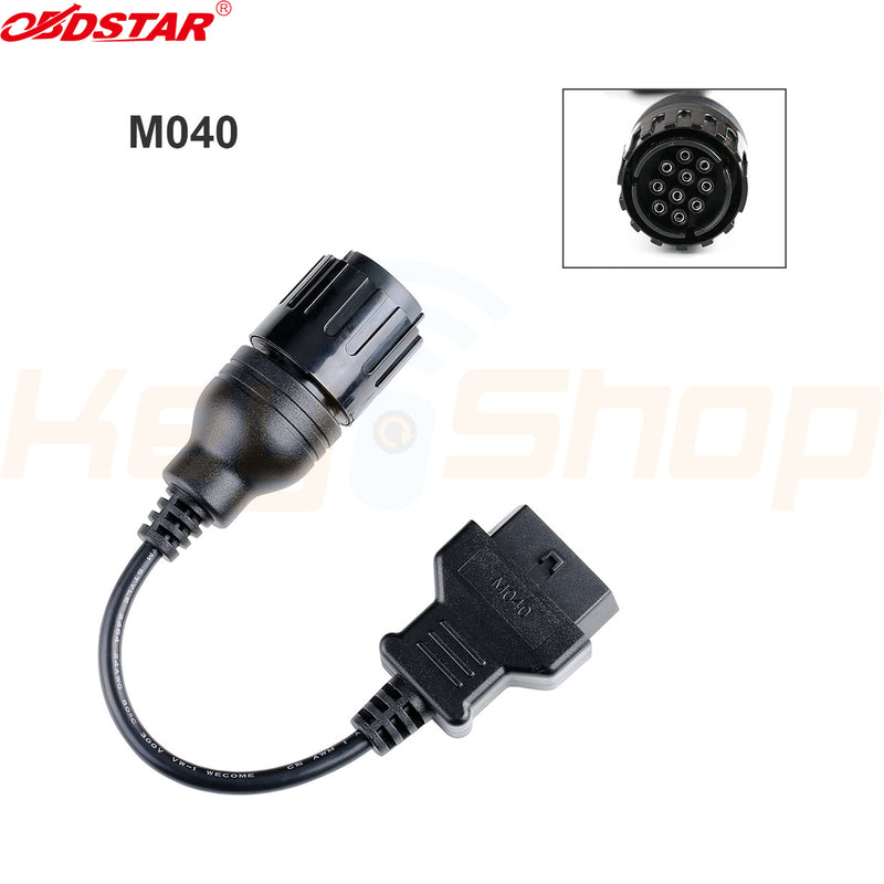 OBDSTAR - BMW Motorcycle 10-Pin Rounded Diagnostic Port to OBD Adapter (M040)