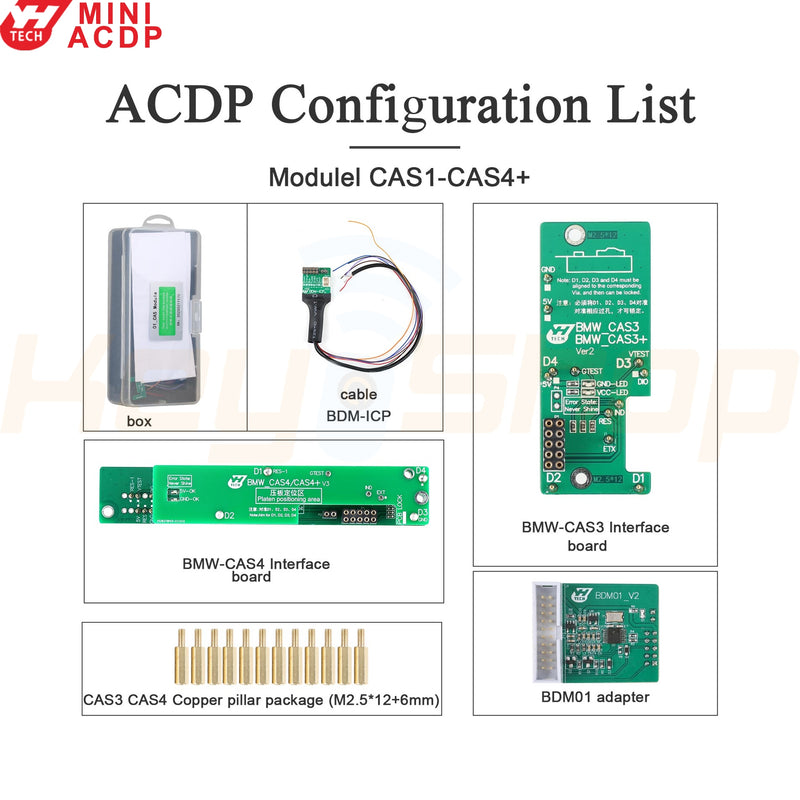 ACDP Module 1 - BMW CAS1-CAS4+ Key Programming & ODO via OBD/ICP + License A500