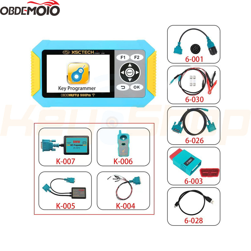 OBDEMOTO 900Pro - Motorcycle 3-in-1 Key Programmer + Diagnostics + Mileage (OBD/Bench)