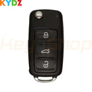 KYDZ Volkswagen-Style Wired Universal Flip Remote Key "W/O Chip" | 3-Buttons | YX-B5