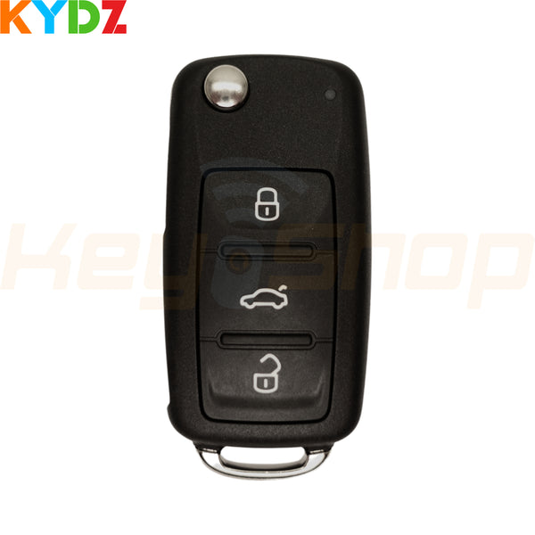 KYDZ Volkswagen-Style Wired Universal Flip Remote Key "W/O Chip" | 3-Buttons | YX-B5