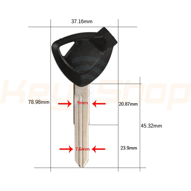 Motorcycle Key Shell - SUZUKI 010 - Long / Magnetic - SZ17R