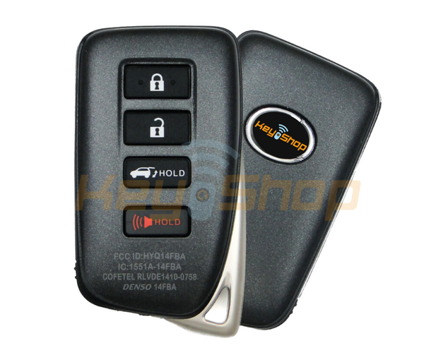 2010-2015 Lexus RX Smart Key USA Model | ID4D | 4-Buttons | TOY2 | 315MHz (Aftermarket)