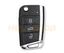 Volkswagen / MAN Flip Remote Key | ID48-MQB | 3-Buttons | HU162T | 434MHz (OEM)