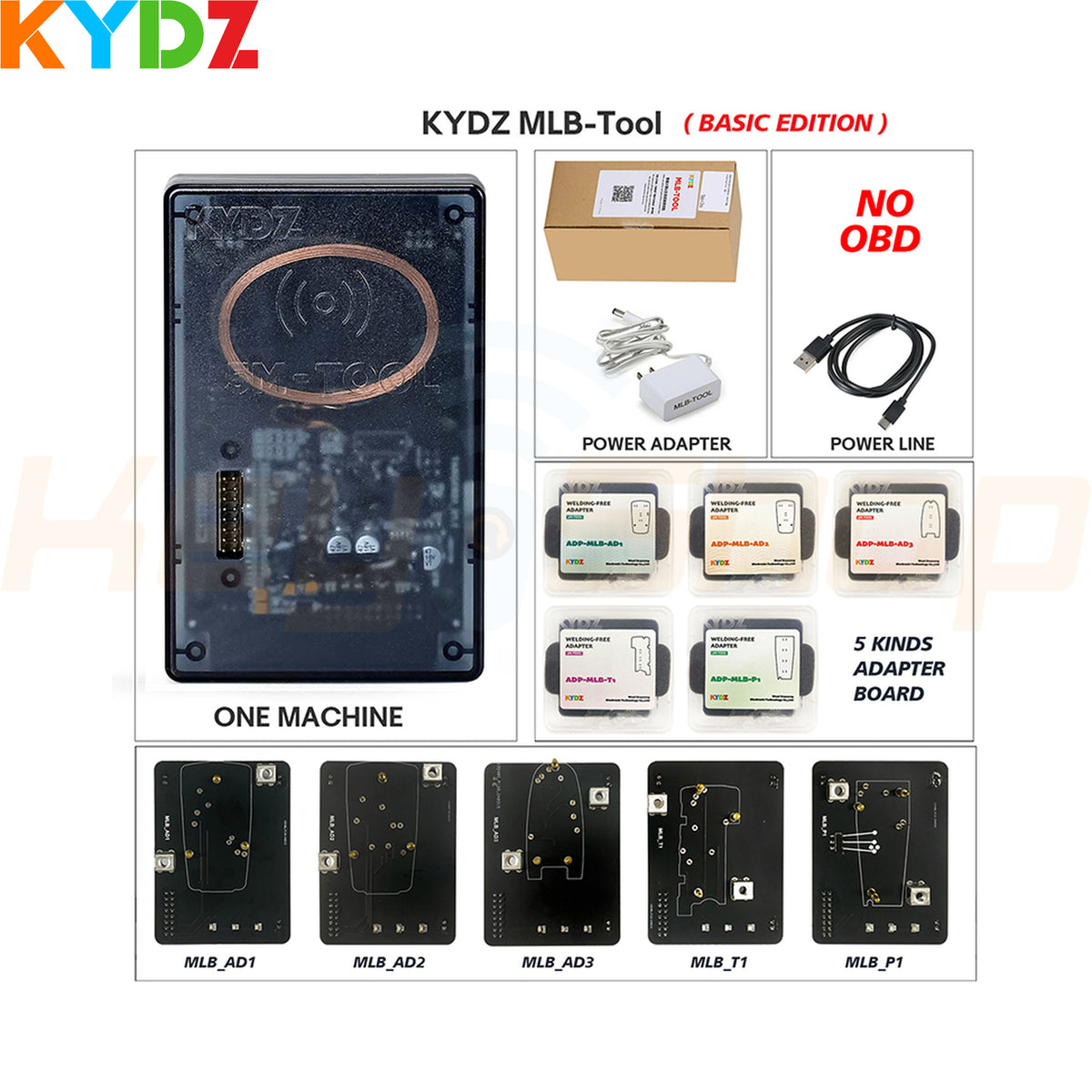 KYDZ MLB 5M-TOOL Key Programmer for VAG 2016+ with Solder-Free Adapter