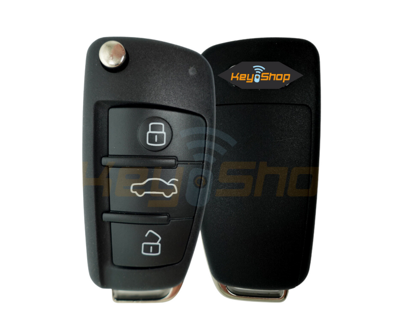 Audi A6/Q7 Flip Remote Key | ID8E | 3-Buttons | HU66 | 315MHz (Aftermarket)