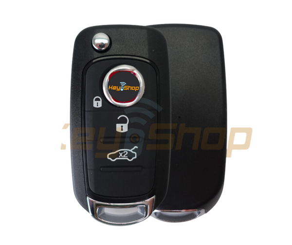 2016+ Fiat Tipo/500X Flip Remote Key | ID48-MQB | 3-Buttons | SIP22 | 433MHz (Aftermarket)