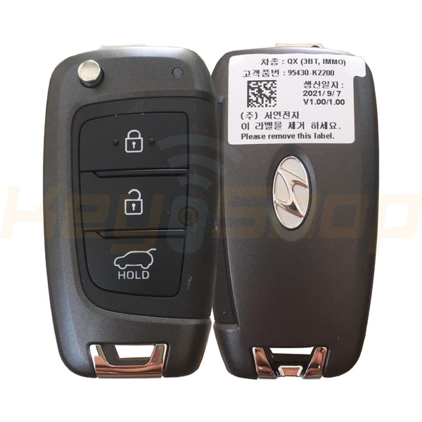 2020-2022 Hyundai Venue Flip Remote Key | ID4A | 3-Buttons | KK12 | 433MHz | K2200 (OEM)