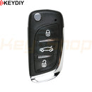 KeyDIY Citroen / Peugeot-Style Wired Universal Flip Remote Key | 3-Buttons | KD | B11-3