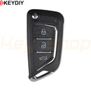 KeyDIY Buick / Cadillac / Chevrolet / GMC-Style Wireless Universal Flip Remote Key | 3-Buttons | KD | NB21-3