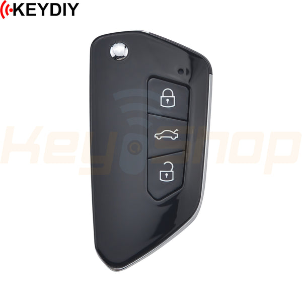 KeyDIY Volkswagen / Skoda / Seat / Cupra-Style Wired Universal Flip Remote Key | 3-Buttons | KD | B33-3