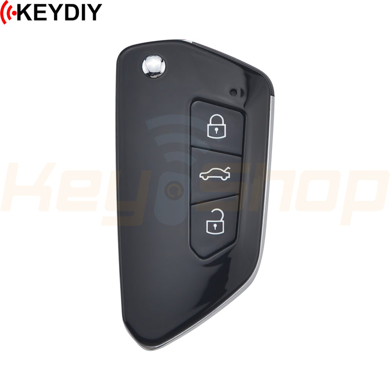 KeyDIY Volkswagen/Skoda/Seat/Cupra-Style Wireless Universal Flip Remote Remote | 3-Buttons | KD | NB33