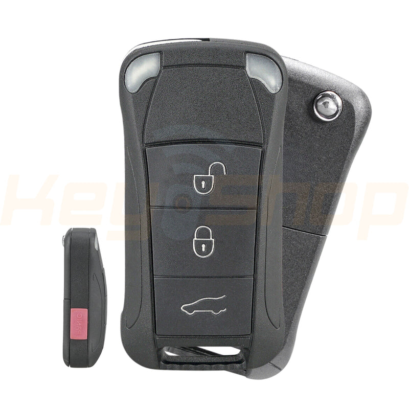 Flip Remote Key Shell / Porsche / 4 Buttons / Old Model