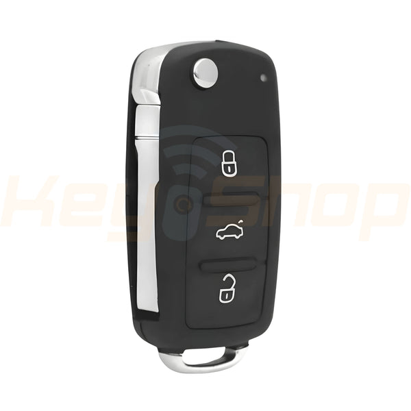 Flip Remote Key Shell / Volkswagen, Skoda  / 3 Buttons / 2009+