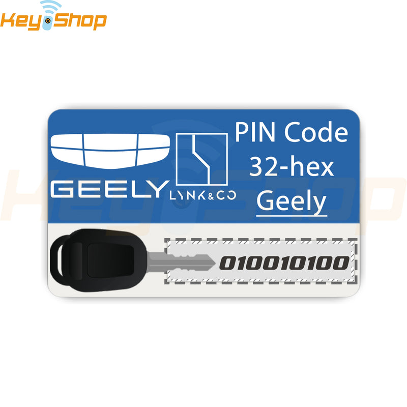 Code Service - GEELY LYNK & CO: Key Programming Password by VIN (Limited Hours)