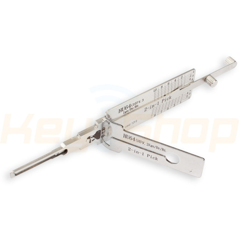 Original Lishi HU64+V3 - Ign/Dr/Bt - 2 in 1 Pick