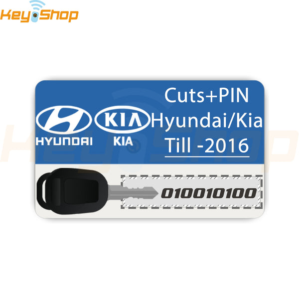 Code Service - Hyundai / Kia 1998-2016 Key Cutting Code + Programming PIN (Limited Hours)