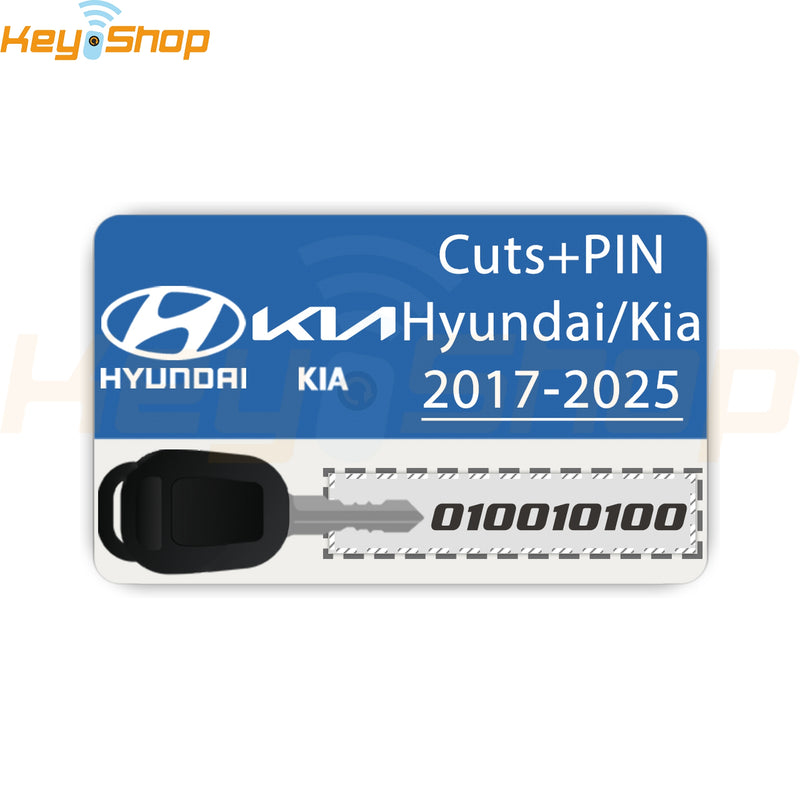 Code Service - Hyundai / Kia 2017-2025: Key Cutting Code + Programming PIN (Limited Hours)