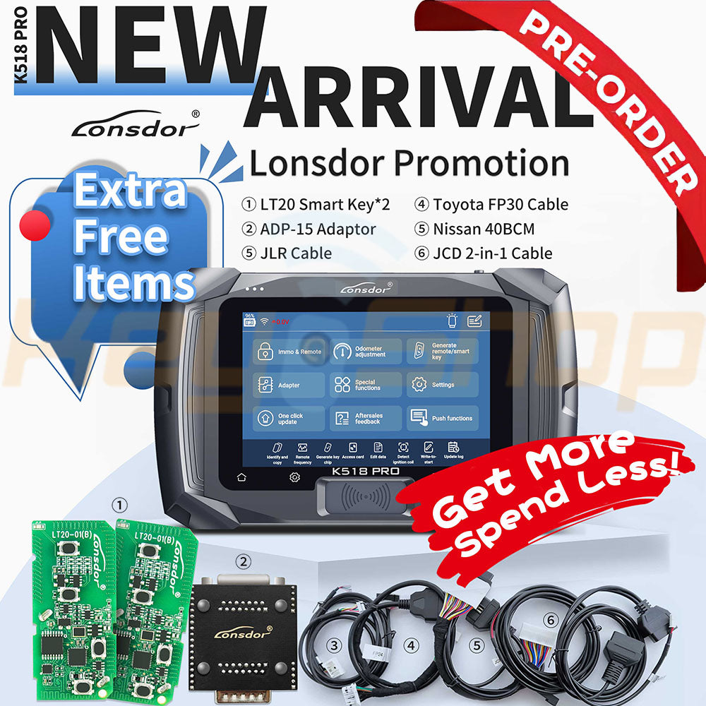 Lonsdor K518 PRO Key Programmer Built-in Emulator/CAN-FD/Android 2-Yea
