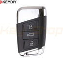 KeyDIY Volkswagen / Skoda / Seat MQB-Style Universal Smart Key | 3-Buttons | HU162T | KD | ZB17-3