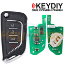 KeyDIY Buick / Cadillac / Chevrolet / GMC-Style Wired Universal Flip Remote Key | 3-Buttons | KD | B21-4