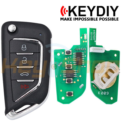 KeyDIY Buick/Cadillac/Chevrolet/GMC-Style Wired Universal Flip Remote Key | 3-Buttons | KD | B21-4