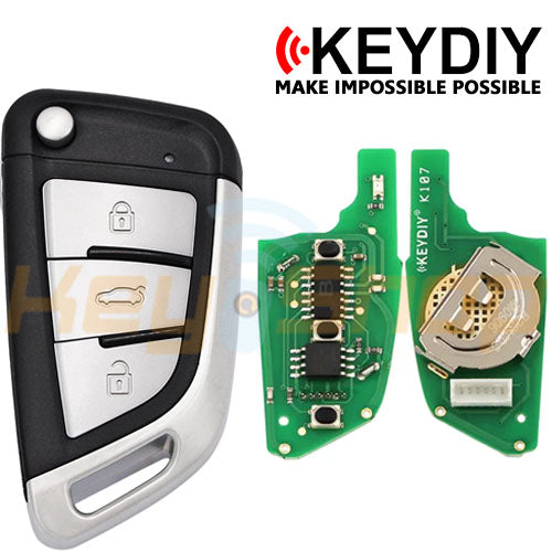 KeyDIY Wired Universal Flip Remote Key | 3-Buttons | KD | B29-Metal