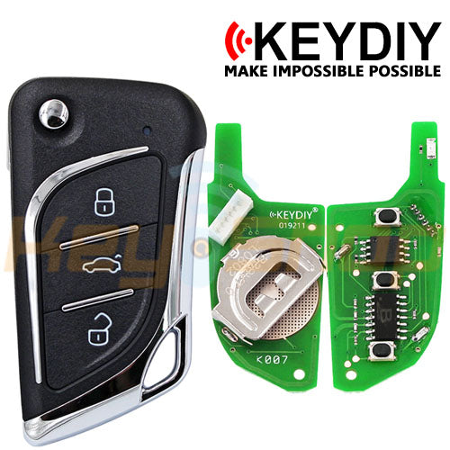 KeyDIY Lexus-Style Wired Universal Flip Remote Key | 3-Buttons | KD | B30-3