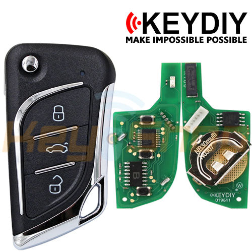 KeyDIY Lexus-Style Wireless Universal Flip Remote Key | 3-Buttons | KD | NB30-3