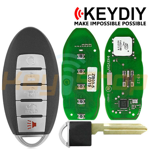 KeyDIY Nissan-Style Universal Smart Key | 5-Buttons | NSN14 | KD | ZB03-5