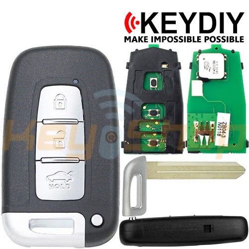 KeyDIY Hyundai/Kia-Style Universal Smart Key | 4-Buttons | HYN14R | KD | ZB04-3