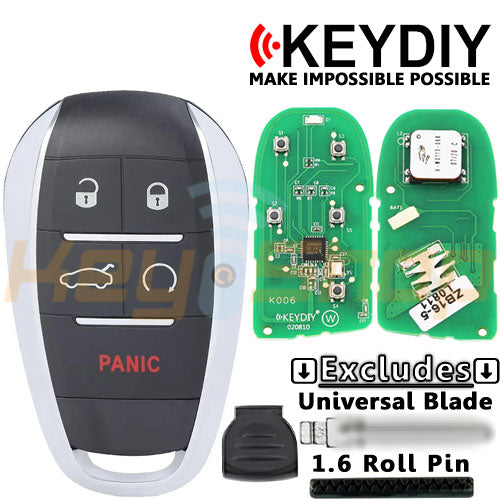 KeyDIY Alfa Romeo-Style Universal Smart Key | 5-Buttons | KD | ZB16-5