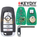 KeyDIY Ford-Style Universal Smart Key | 5-Buttons | HU101 | KD | ZB21-5