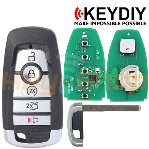 KeyDIY Ford-Style Universal Smart Key | 5-Buttons | HU101 | KD | ZB21-5