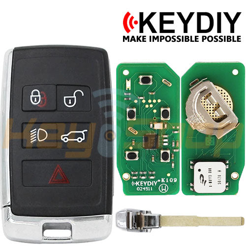 KeyDIY Land Rover-Style Universal Smart Key | 5-Buttons | HU101 | KD | ZB24-5