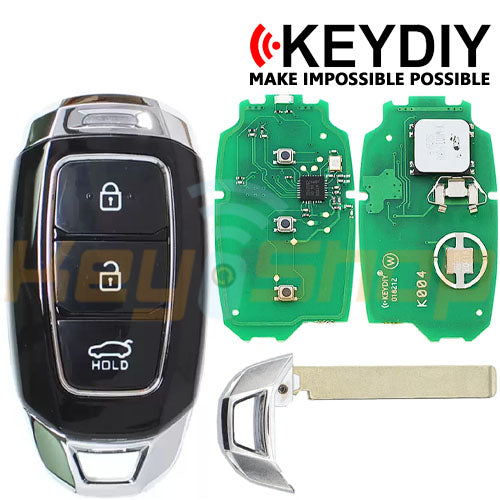 KeyDIY Hyundai-Style Universal Smart Key | 3-Buttons | KK12 | KD | ZB28-3