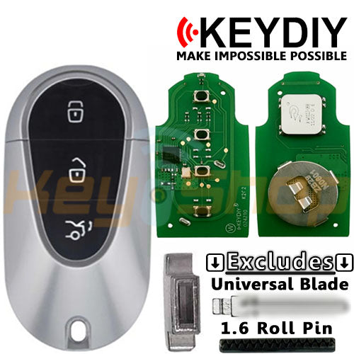 KeyDIY Mercedes-Style Universal Smart Key | 3-Buttons | KD | ZB29-3