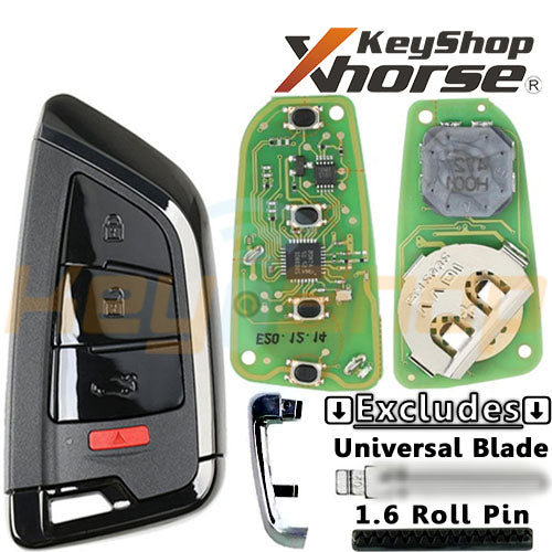 Xhorse Universal Smart Key | 4-Buttons | VVDI | XSKF21 (Memorial Black)