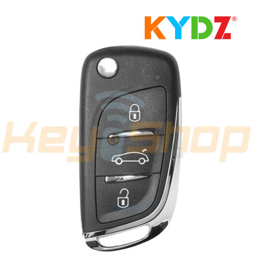 KYDZ DS/Citroen/Peugeot-Style Wired Universal Flip Remote Key | 3-Buttons | YX-DS3