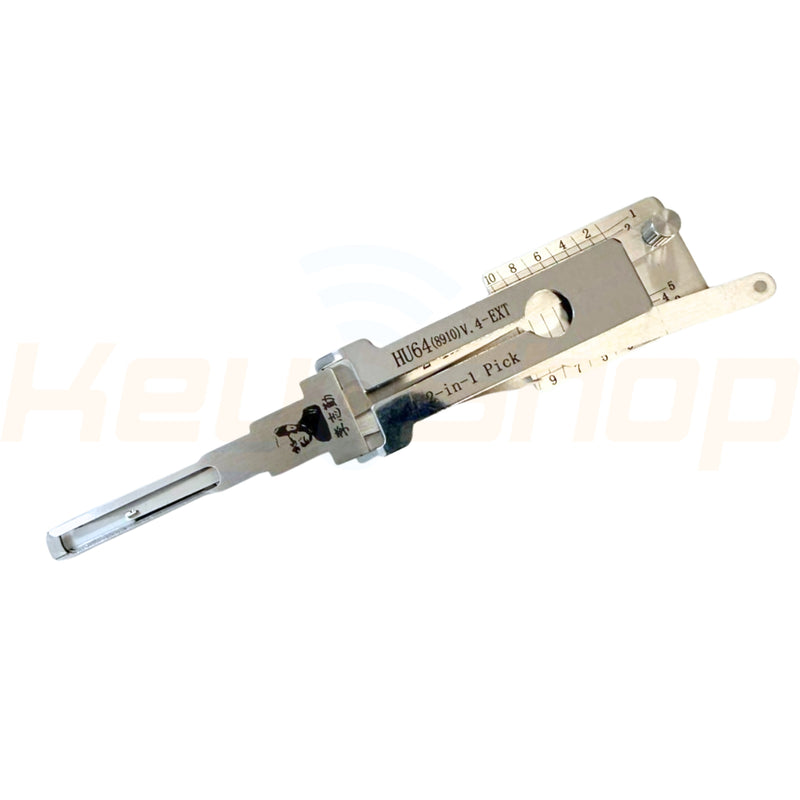 Original Lishi HU64+V4 - Cutout Version - Ign/Dr/Bt - 2 in 1 Pick