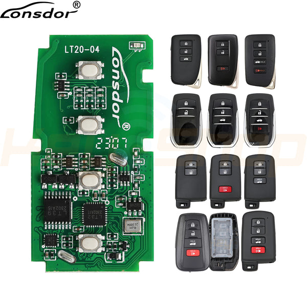 Lonsdor Lexus / Toyota-Style Universal Smart Key "PCB Only" | 4-Buttons | LT20-04 (8A/4D+AKL)