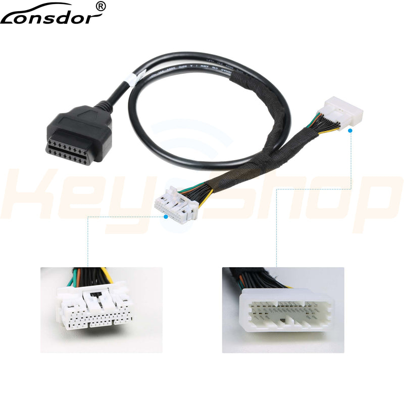 Lonsdor Universal 30Pin Cable for Toyota Smart-Key All Key Lost 8A-BA and 4A Models without PIN Code (FP30)