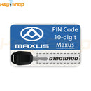 Code Service - MAXUS: Key Programming Password by VIN (Limited Hours)