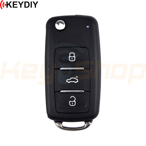 KeyDIY Volkswagen / Skoda / Seat-Style Wireless Universal Flip Remote Key | 3-Buttons | KD | NB08-3